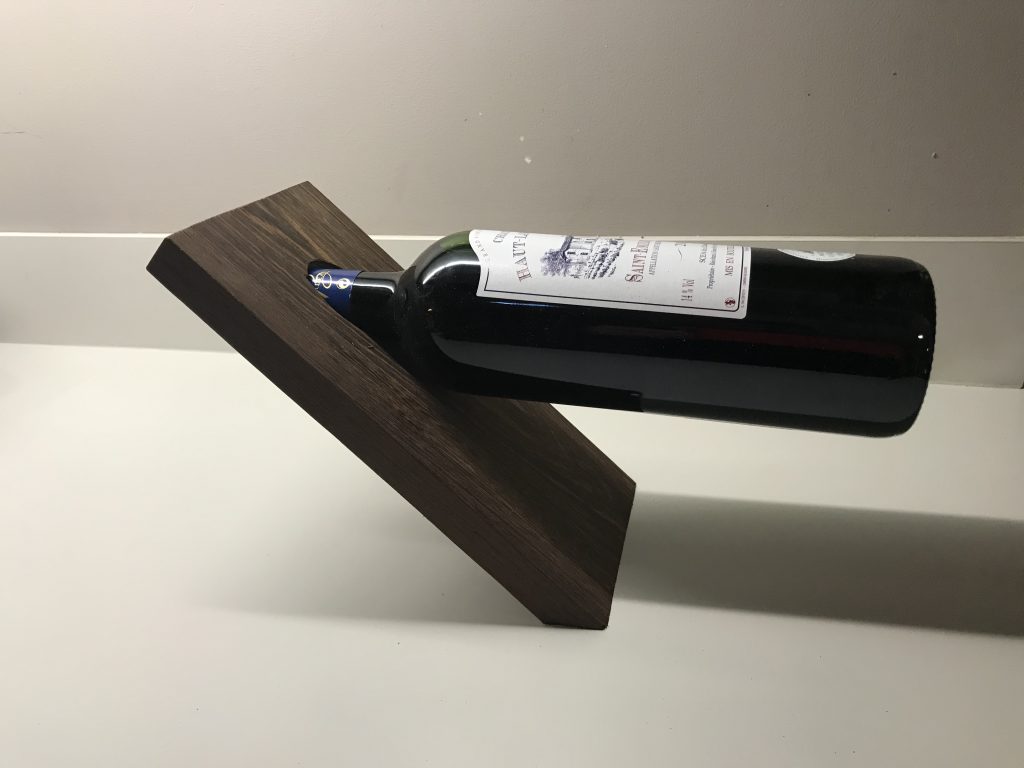 Support de bouteille de vin en bois